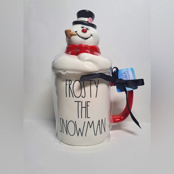 NWT ⛄️♥️ Rae Dunn Frosty the Snowman Lidded Christmas Mug - Picture 2 of 10